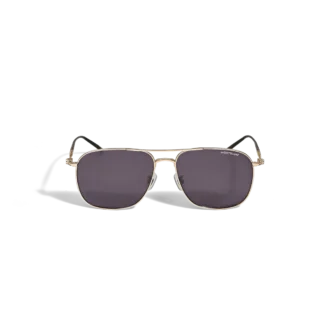 Τετράγωνα γυαλιά ηλίου με σκελετό από τιτάνιο χρυσού χρώματος